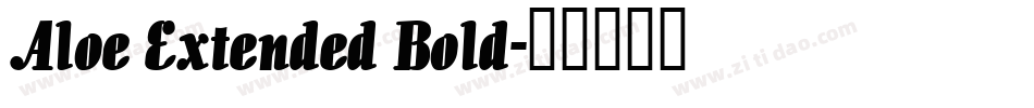 Aloe Extended Bold字体转换
